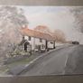 Unframed Watercolour, Winter Scene Image 3
