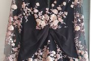 self - portrait  Midnight Floral Mesh Mini Dress Sz 14UK (Fit 12UK comfortably) - Rrp 425 (New)