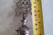 Kohl bottle in nickel plated metal Beaute Small, Eye Liner Powder Box ,kohl bottle in nickel,plated metal from the early 20th century decorated with a tree of life.