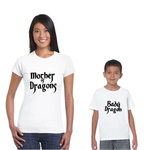 Mother of Dragons Mom and Child T-shirts