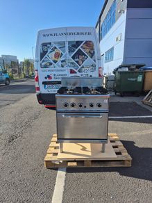 2 x Mareno 4 ring gas range with oven - commercial catering equipment