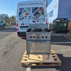 2 x Mareno 4 ring gas range with oven - commercial catering equipment