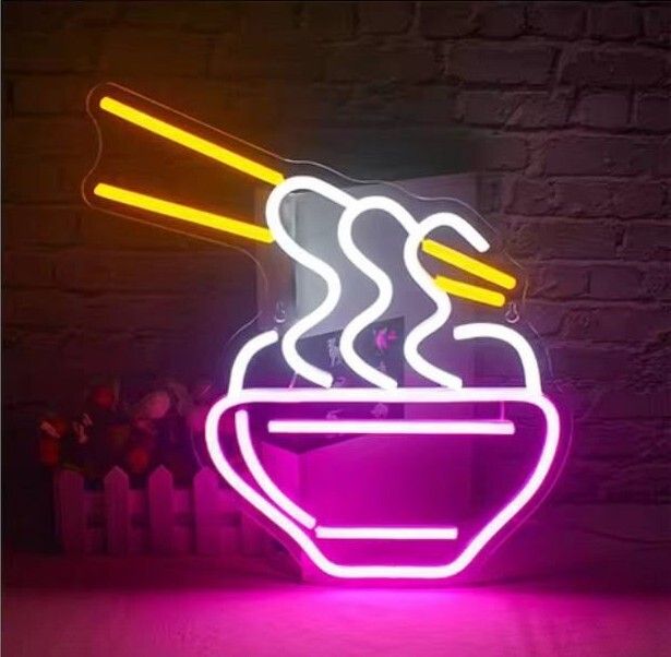 Custom Led Neon Sign Any Logo Word Or Design Acrylic Backed For Sale in ...