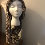 Hat plus red scarf and Beige and cream scarf Image 6