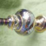 Vintage Blue Handblown Glass Perfume Massage Oil Bottle Image 8