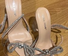 Nude/Silver heels