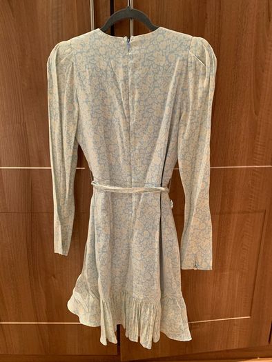 Blue & Cream Occasion Dress