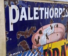 Huge Palethorpes Sausages enamel sign