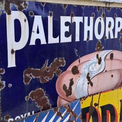 Huge Palethorpes Sausages enamel sign
