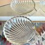 Set of 4 Vintage Pyrex Glass Shell Dishes Plates Bowls Image 10