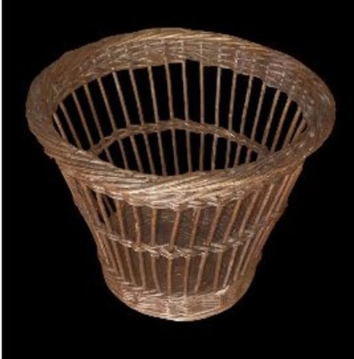 Vintage Harrods Wicker Waste Basket Pristine