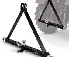 3 Point Trailer Hitch with Trailer Ball, 3 Pt Quick Hitch Attachment, Tractor Tow Drawbar Adapter, Compatible with Category 2 Tractor, Kubota, Mahindra, Ford, Yanmar, John Deere, Massey Ferguson