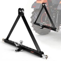 3 Point Trailer Hitch with Trailer Ball, 3 Pt Quick Hitch Attachment, Tractor Tow Drawbar Adapter, Compatible with Category 2 Tractor, Kubota, Mahindra, Ford, Yanmar, John Deere, Massey Ferguson