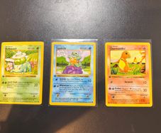 First Edition Shadowless Kanto starter Pokemon for sale.