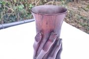 Pitcairn Islands Victorian Carved Hardwood Vase