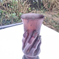 Pitcairn Islands Victorian Carved Hardwood Vase