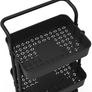 3 Tier Storage Trolley on Wheels Cart Kitchen Utility Rolling Rack Tray Shelf for Kitchen Bathroom Laundry and Office (Black) Image 5