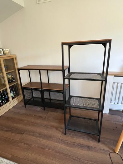 Two storage/shelving units