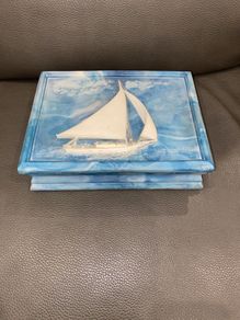 Incolay Stone Trinket /Jewellery Box