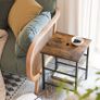 _Side Tables, Set of 2, Bedside Tables, Industrial Style, with Adjustable Mesh Shelves, for Living Room, Bedroom, Hallway, Office, Stable, Rustic Brown and BlackSide Tables, Set of 2, Bedside Tables, Industrial Style, with Adjustable Mesh Shelves, for Liv Image 4