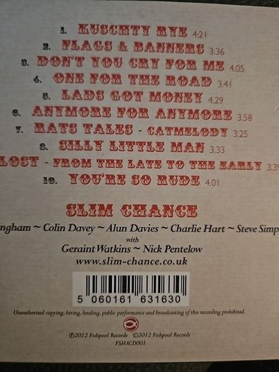 Slim Chance CD - The Show Goes On - The Songs Of Ronnie Lane