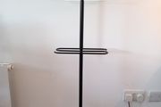 Coat rack Servomuto model no. 36 by Achille Castiglioni 1986  for Zanotta. Intact and original, with authenticity seal and branding on the bottom. No longer in production, rare. Holder office home designers made in Italy trousers tie rack  jacket hanger H