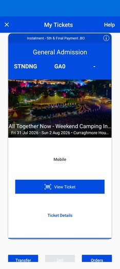 All Together Now 2026 General Camping Ticket | ATN Festival Pass | Ticketmaster Transfer
