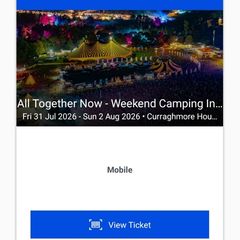 All Together Now General Camping Ticket