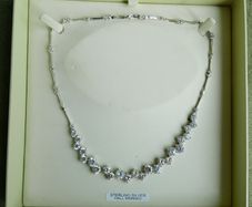 Fields Sterling Silver 925 Cubic Zirconia Necklet l16" 20,93g