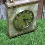 Vintage Mantel Clock Onyx Azizoff 1970s Marble Quartz Brass Shelf Desk Carriage Battery Powered Clock Made in England/ West Of Germany Untested Parts Or Repair Image 5