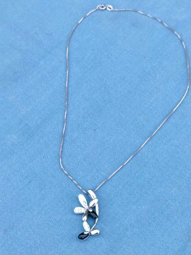 925 silver Flower pendant set