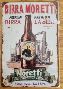 Birra Moretti ; Metal Sign