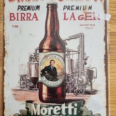 Birra Moretti ; Metal Sign