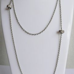 Vintage 925 Sterling Silver Ti Sento long Chain Necklace length 31" - 10,7g