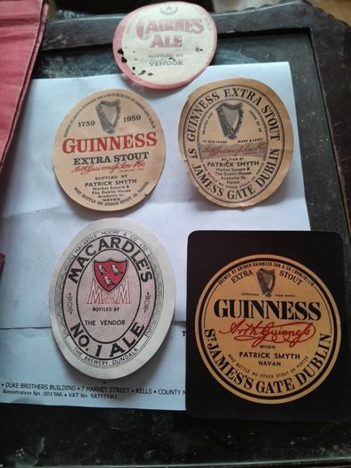 vintage Guinness labels