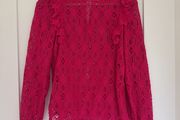 Sezane hot pink blouse