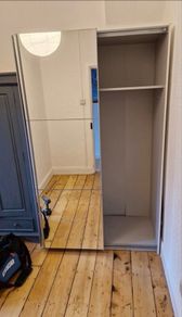 Sliding mirrorowed wardrobre