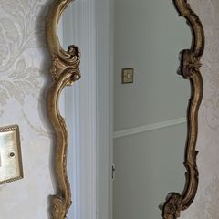Ornate gold wall mirror - vintage style