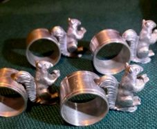 4x rare Victorian silver plated napkin rings