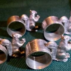 4x rare Victorian silver plated napkin rings