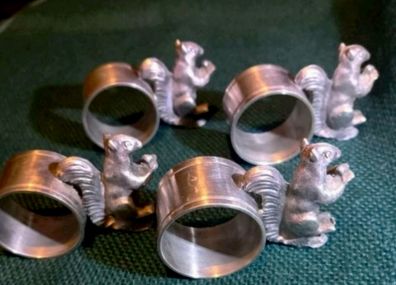 4x rare Victorian silver plated napkin rings