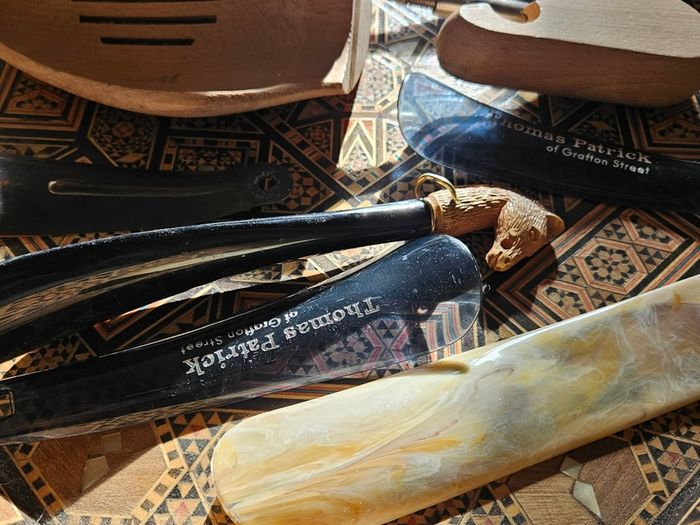 Vintage Shoe Trees and Collection of Shoe Horns