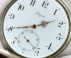 Silver Longines Pocket Watch 5 Grand Prix Paris 1900