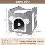 Cat Beds, Large Cat Cave for Pet House with Fluffy Ball Hanging and Scratch Pad, Houses & Condos, Cubes, Hideaway, Covered Bed for Multi Small Pet Large Kitty Image 5