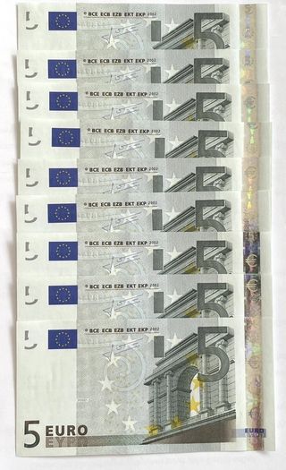 euro notes unc at 15 euro each