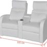 Cinema TV Chair Cinema Relaxing Chair Faux Leather 2 Seater Image 8