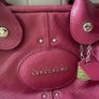 Longchamp cross body bag deep purple leather Longchamp maroon leather bag mid size Image 2