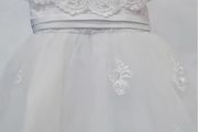 Baby girl white Christening or Flower Dress (6-9M)