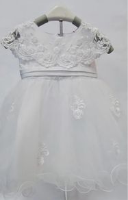 Baby girl white Christening or Flower Dress