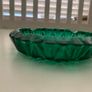 Mid Century Emerald Green Glass Ashtray Trinket Dish 1960s Image 5